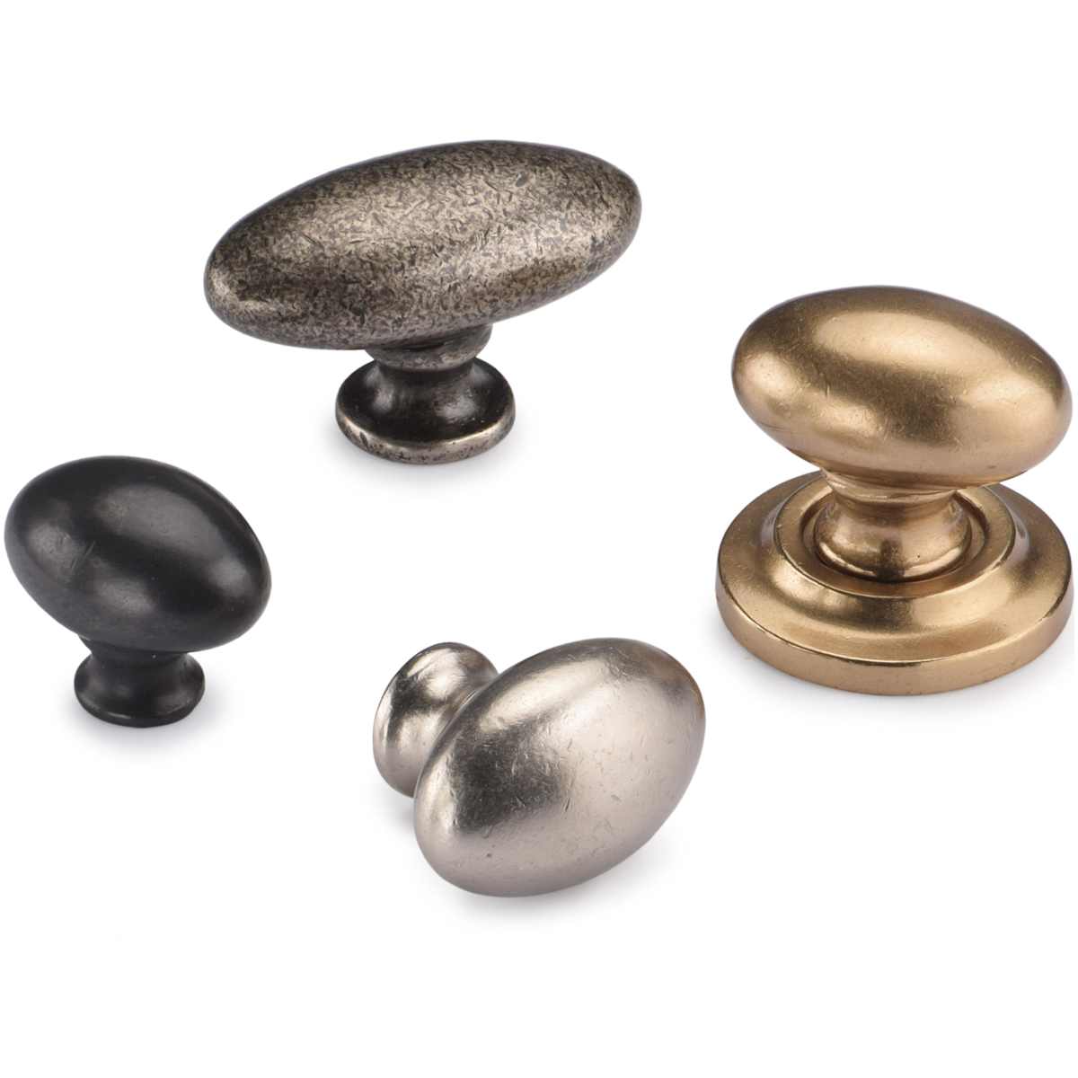 Ashley Norton - BZ.114 11/2 - Solid Bronze Oval 1-1/2 Inch Oval Cabinet Knob in Dark Bronze