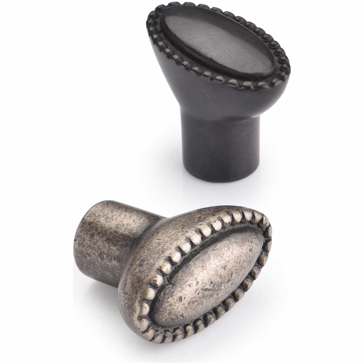 Ashley Norton - WL.3621 11/2 - Solid Bronze Opal 1-1/2 Inch Oval Cabinet Knob in White Bronze