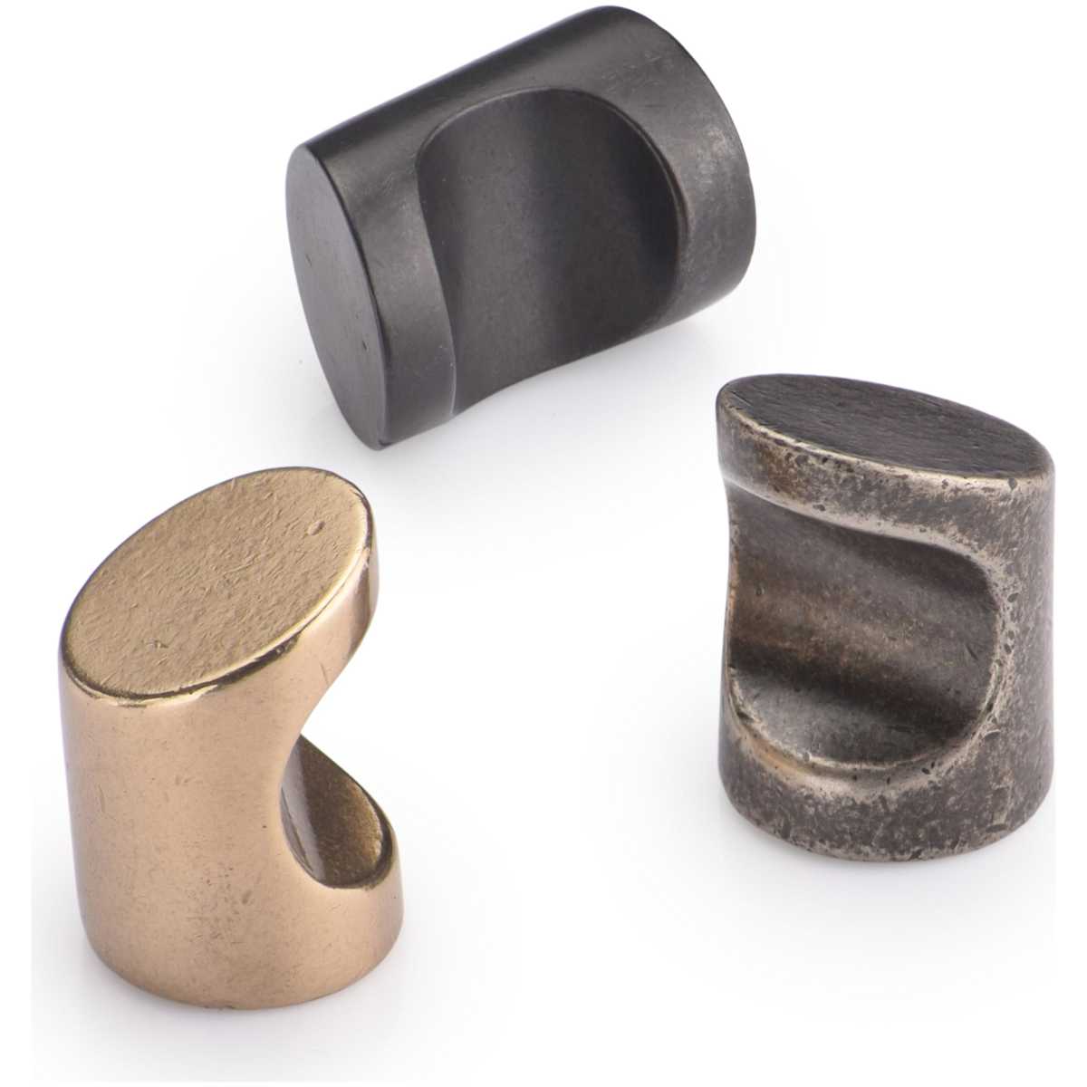 Ashley Norton - BZ.385 - Solid Bronze Rustic Stick 3/4 Inch Cylindrical Cabinet Knob in Dark Bronze