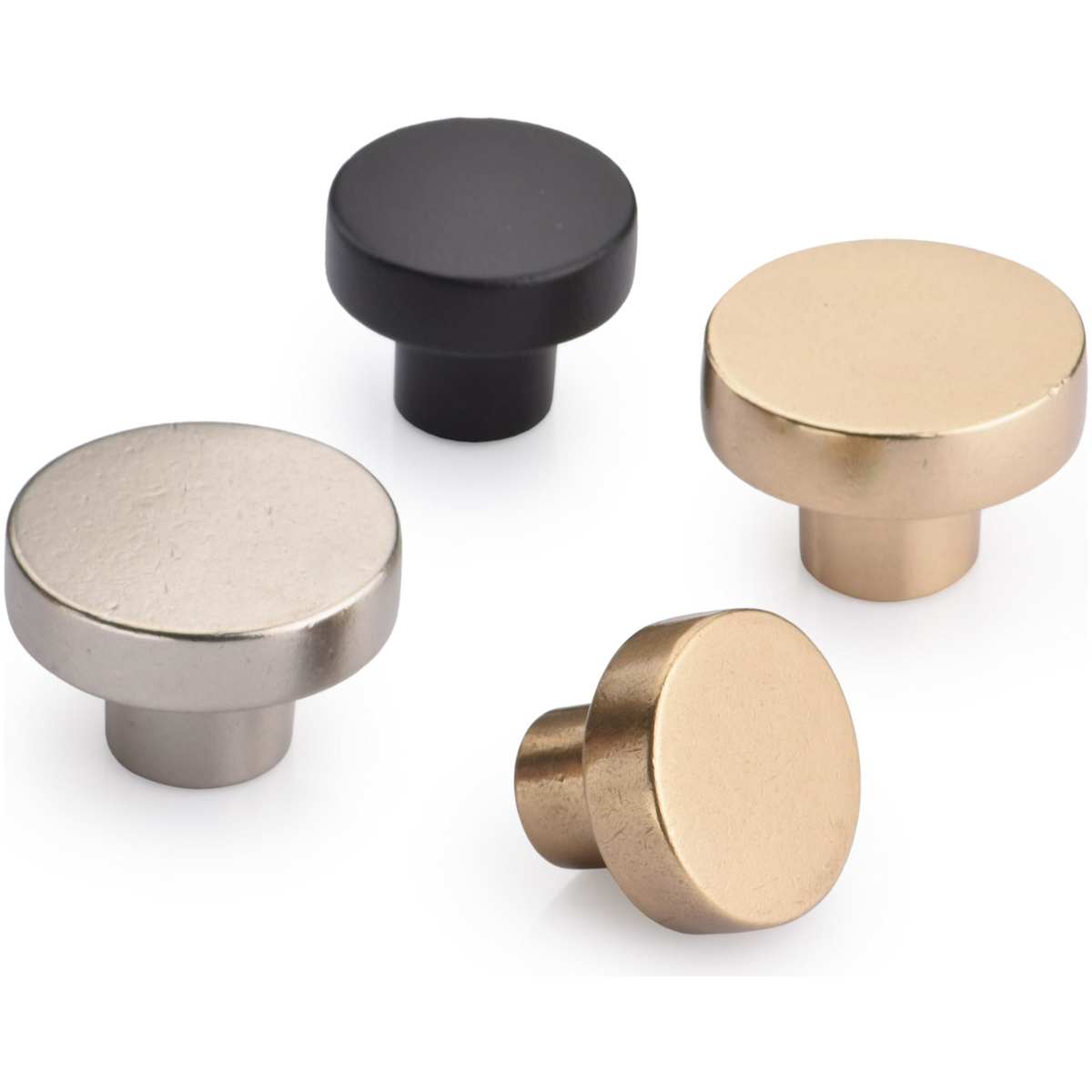 Ashley Norton - WL.3880 11/2 - Solid Bronze Helios 1-1/2 Inch Mushroom Cabinet Knob in White Bronze