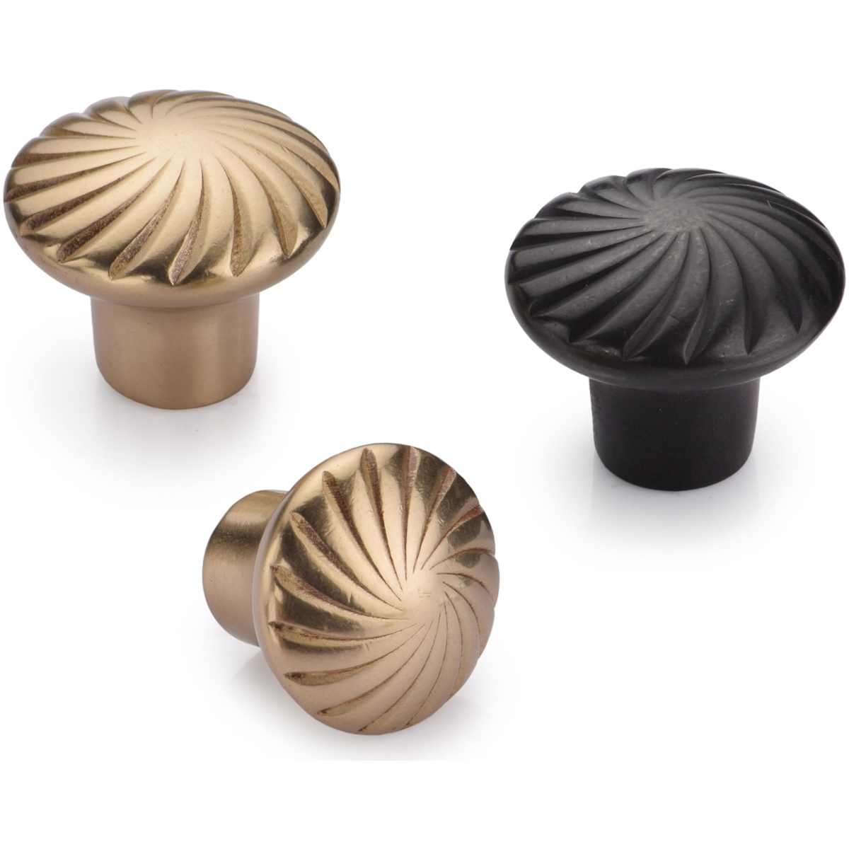 Ashley Norton - WL.3891 11/2 - Solid Bronze Wheel 1-1/2 Inch Mushroom Cabinet Knob in White Bronze