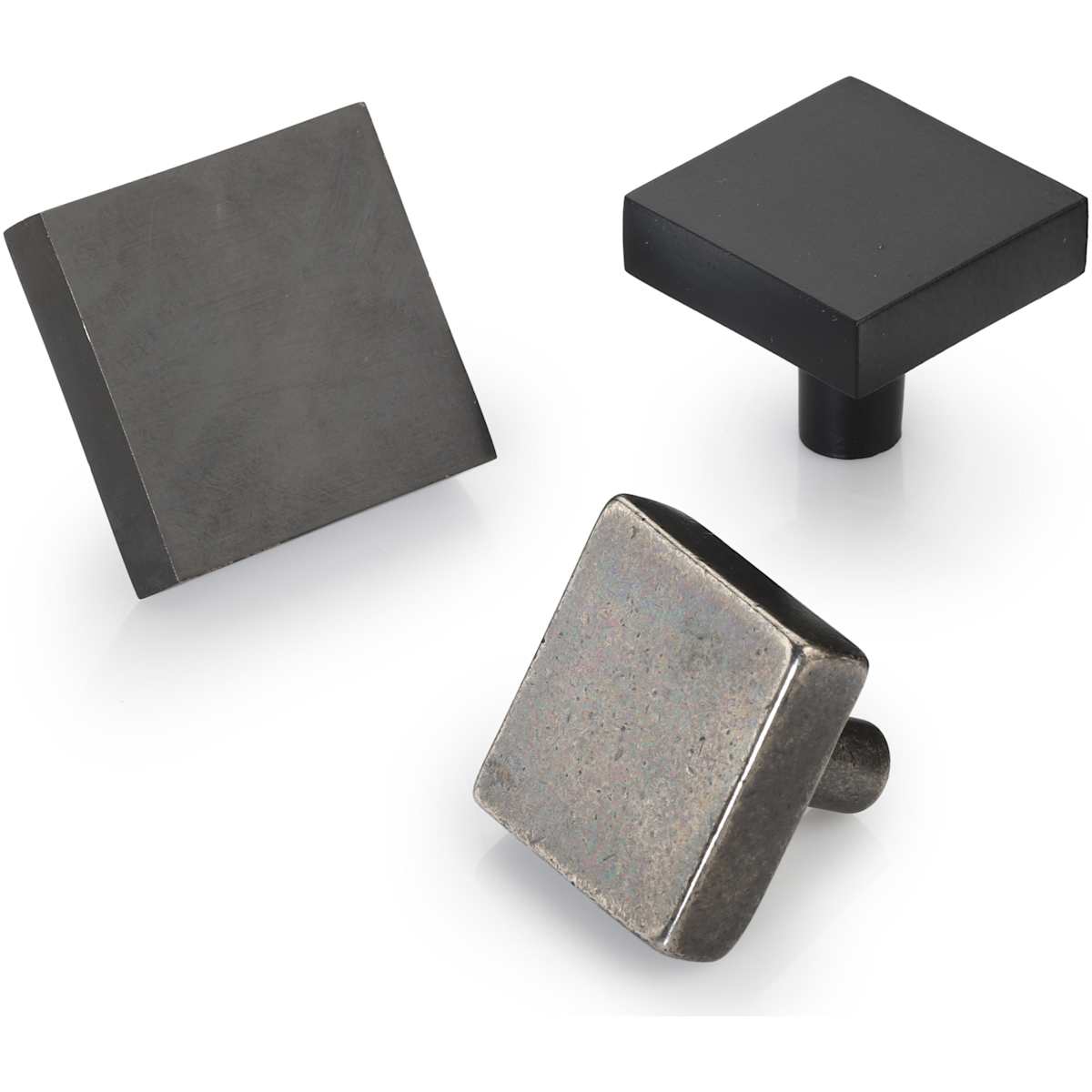 Ashley Norton - WM.3897 11/2 - Solid Bronze Disc 1-1/2 Inch Square Cabinet Knob in White Medium