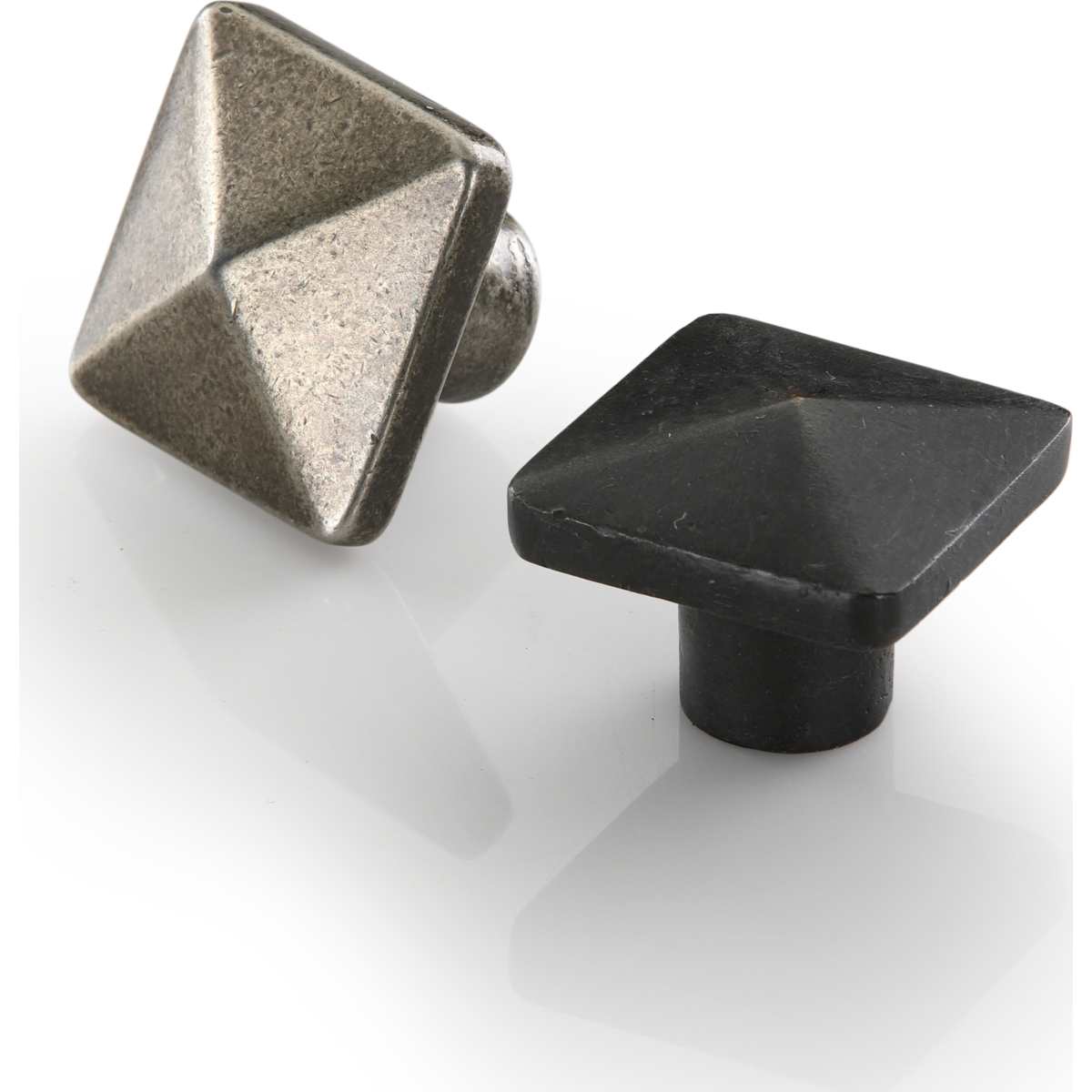 Ashley Norton - BZ.390 11/2 - Solid Bronze Pyramid 1-1/2 Inch Square Cabinet Knob in Dark Bronze