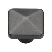 Ashley Norton - BZ.390 11/2 - Solid Bronze Pyramid 1-1/2 Inch Square Cabinet Knob in Dark Bronze