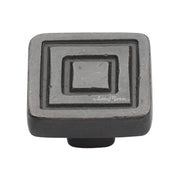 Ashley Norton - BZ.3980 11/2 - Solid Bronze Rustic Deco 1-1/2 Inch Square Cabinet Knob in Dark Bronze