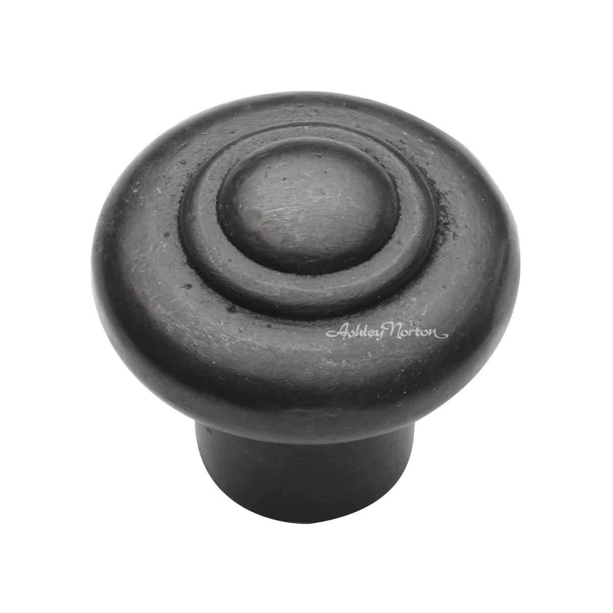 Ashley Norton - BZ.3985 11/2 - Solid Bronze Beaded 1-1/2 Inch Mushroom Cabinet Knob in Dark Bronze