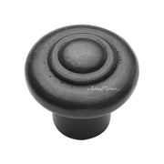 Ashley Norton - BZ.3985 11/2 - Solid Bronze Beaded 1-1/2 Inch Mushroom Cabinet Knob in Dark Bronze