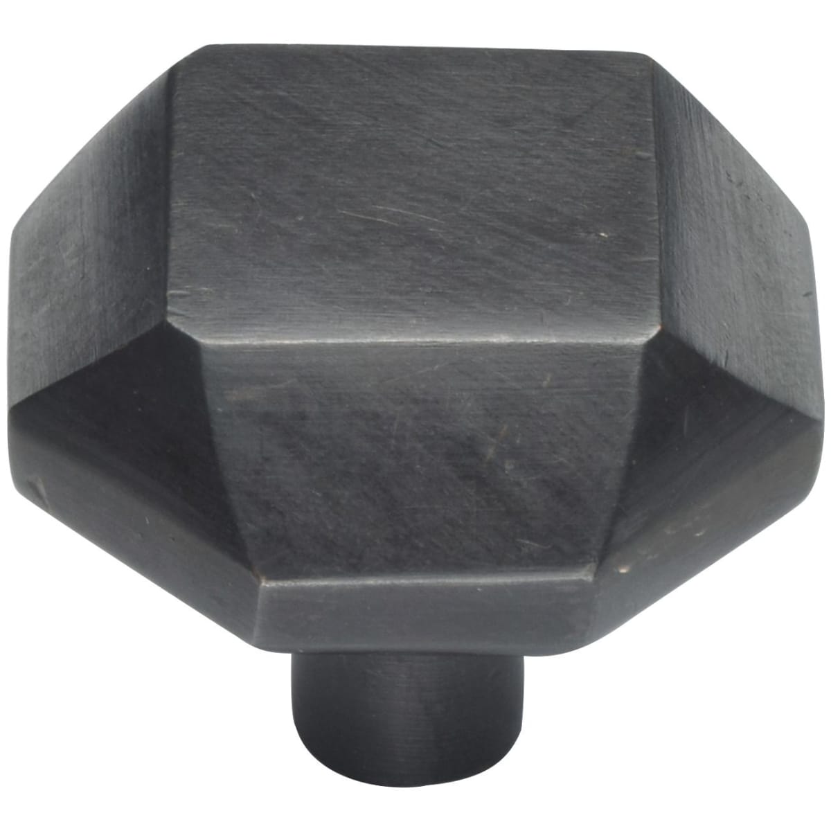 Solid Bronze Faceted 1-7/16 Inch Geometric Cabinet Knob