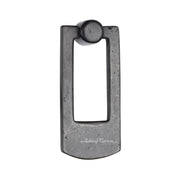 Ashley Norton - BZ.6265 - Solid Bronze 3.5" Long Rustic Farmhouse Rectangular Drop Ring Knob in Dark Bronze