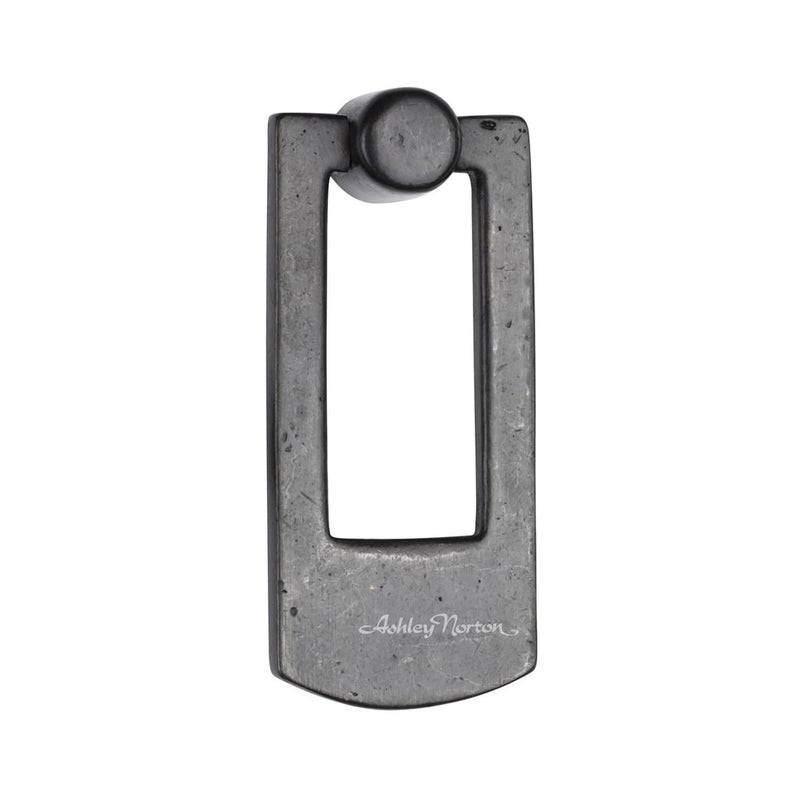 Ashley Norton - BZ.6265 - Solid Bronze 3.5" Long Rustic Farmhouse Rectangular Drop Ring Knob in Dark Bronze