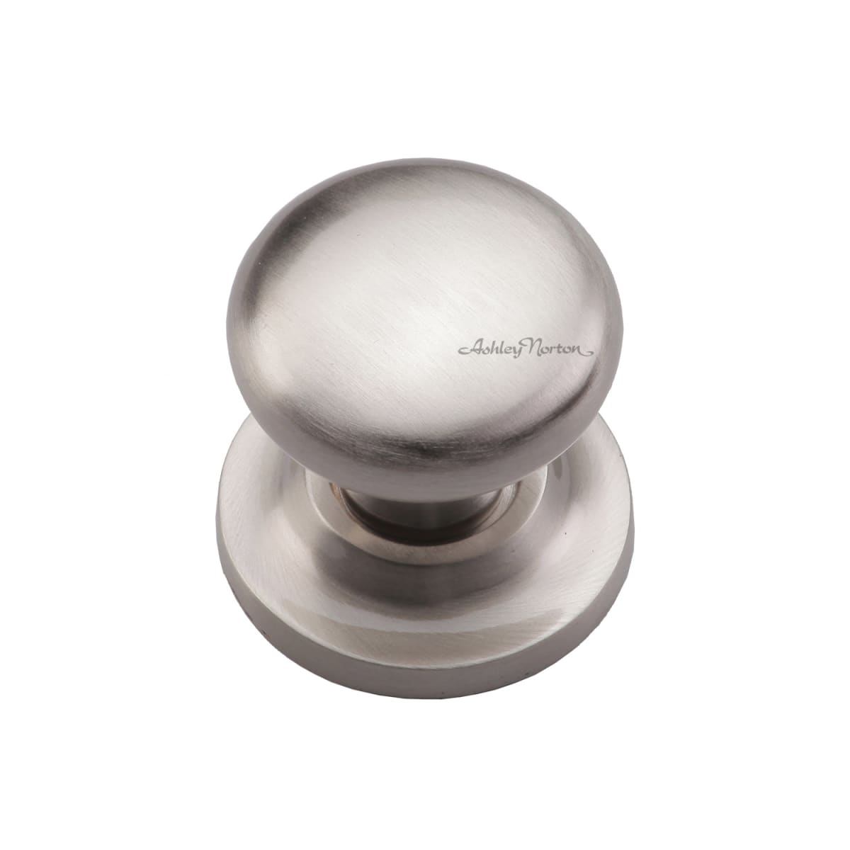 Solid Brass Round 1-1/2 Inch Mushroom Cabinet Knob with Backplate