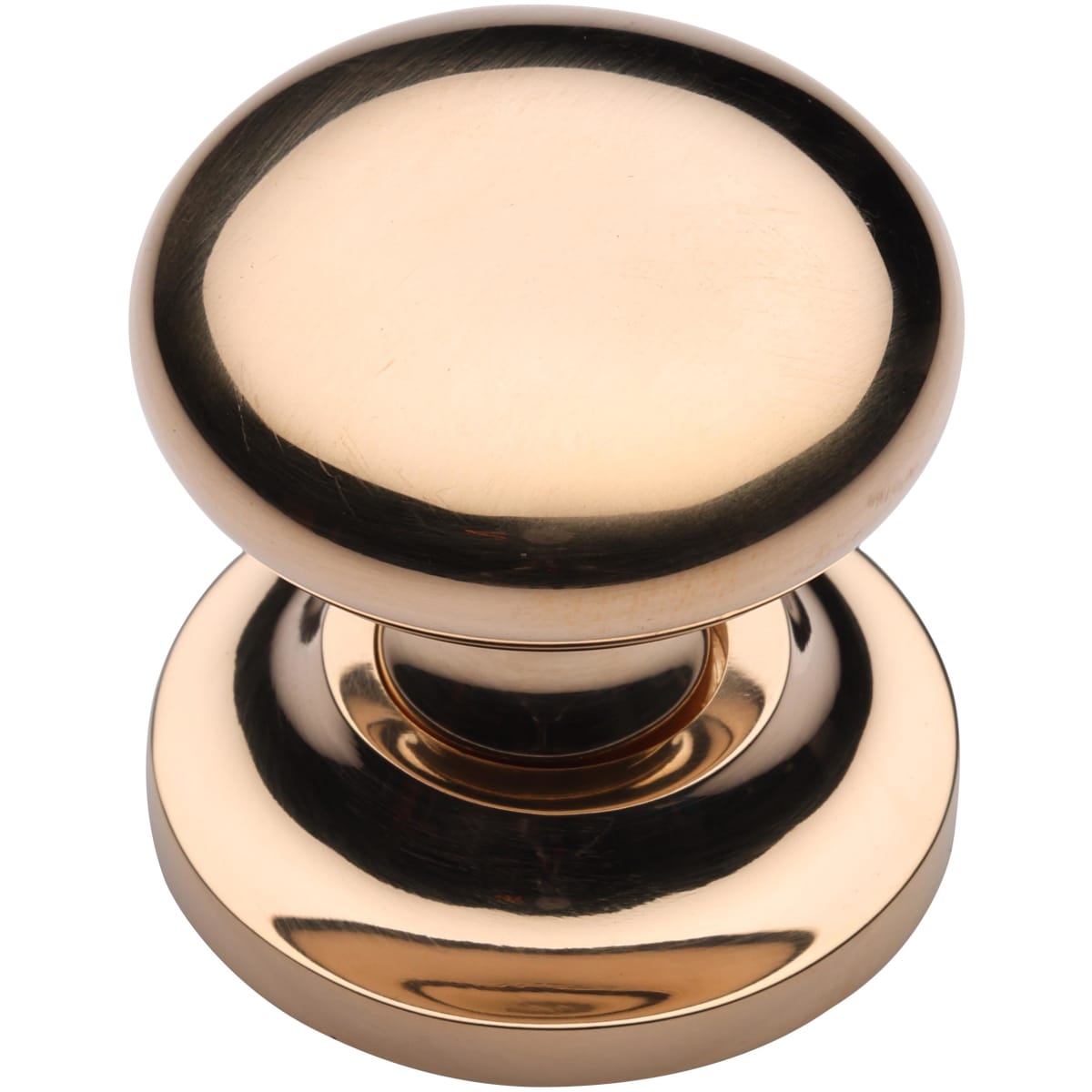 Ashley Norton - MT0113-038-ULB - Solid Brass Round 1-1/2 Inch Mushroom Cabinet Knob with Backplate in Unlacquered Brass