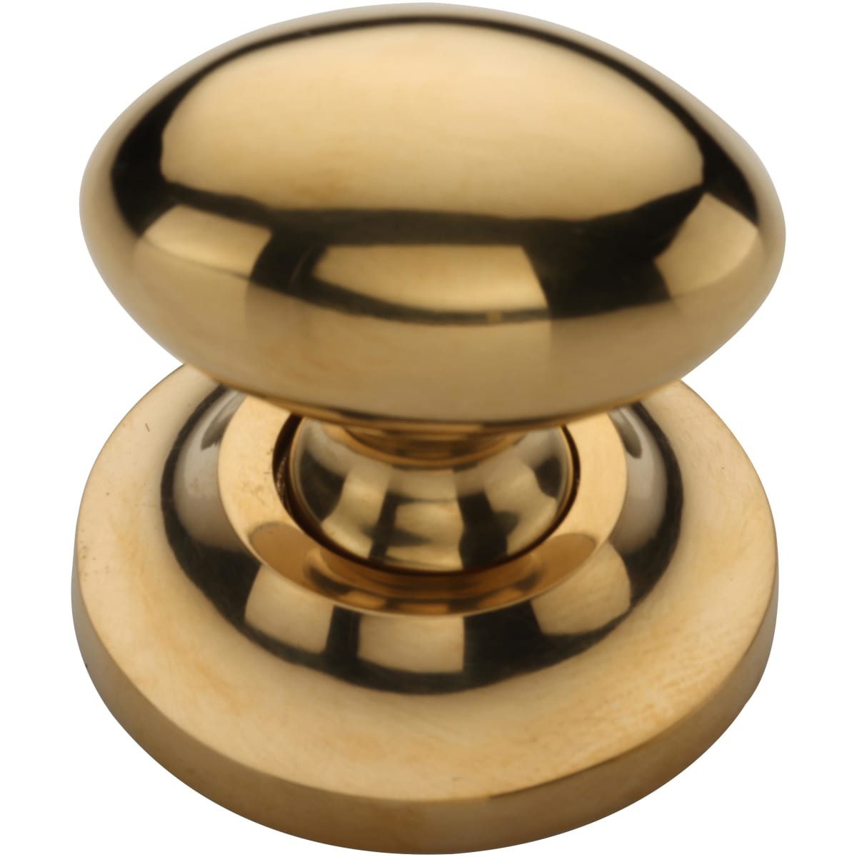 Solid Brass Egg 1-1/2 Inch Oval Cabinet Knob with Backplate
