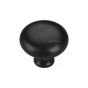 Ashley Norton - MT0117-032-BLK - Solid Brass Round 1-1/4 Inch Mushroom Cabinet Knob in Flat Black