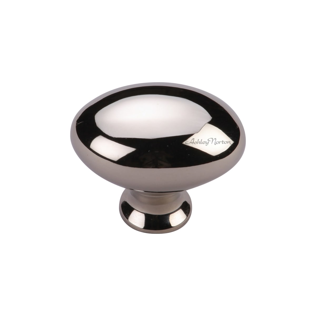 Ashley Norton - MT0118-032-PNI - Solid Brass Egg 1-1/4 Inch Oval Cabinet Knob in Polished Nickel