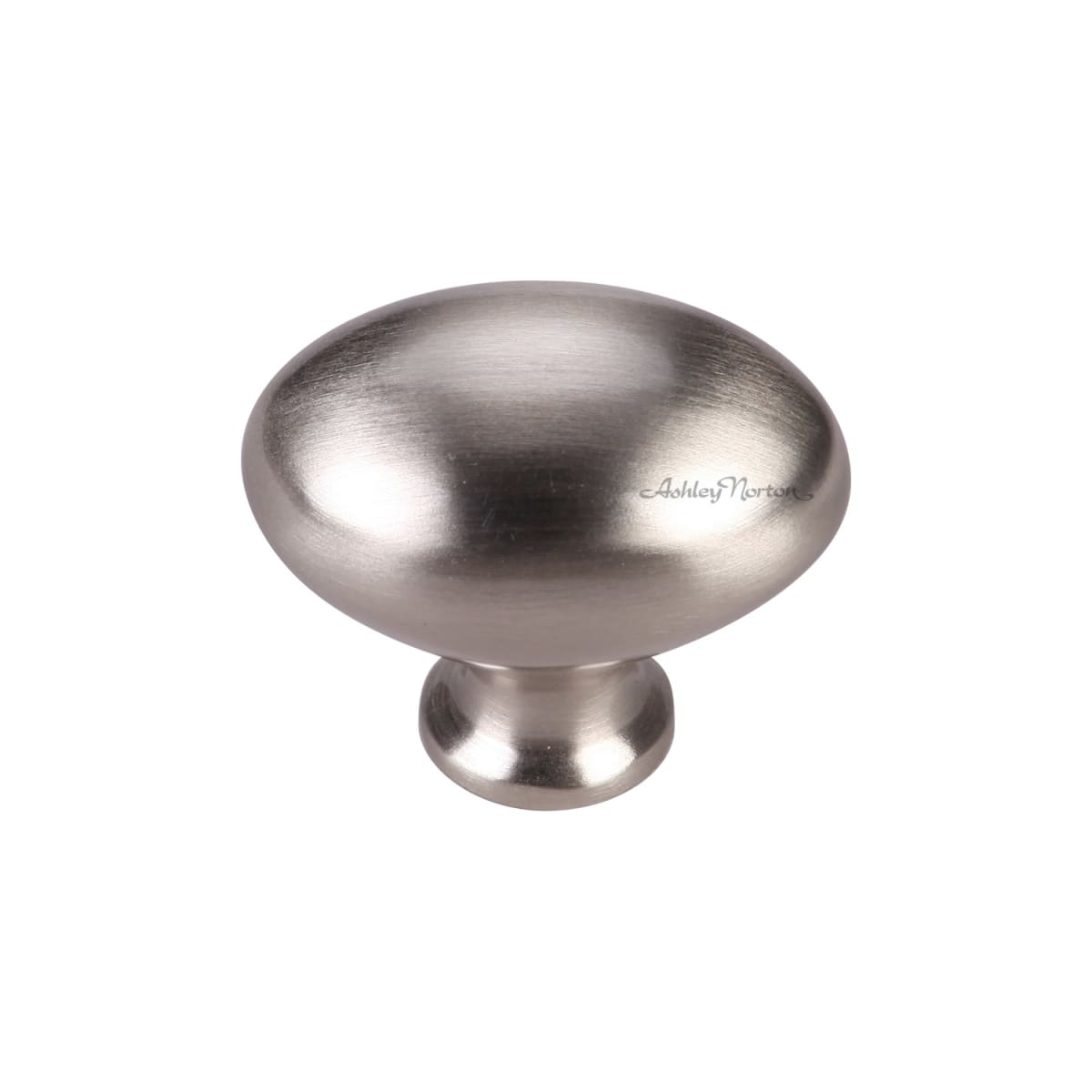 Solid Brass Egg 1-1/2 Inch Oval Cabinet Knob