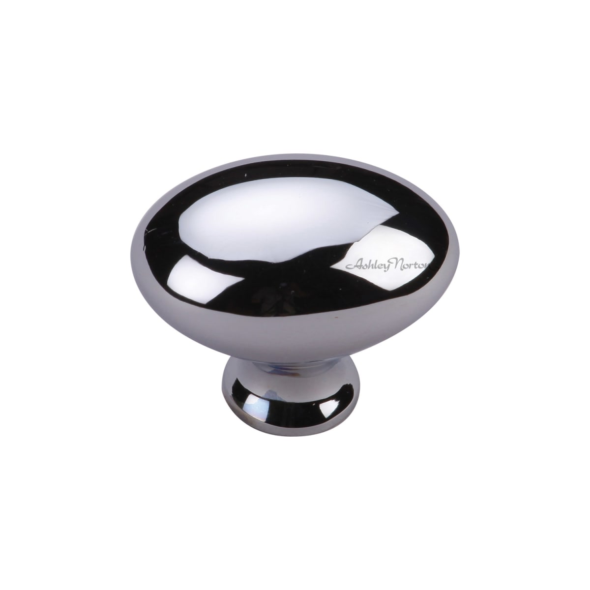 Solid Brass Egg 1-1/2 Inch Oval Cabinet Knob