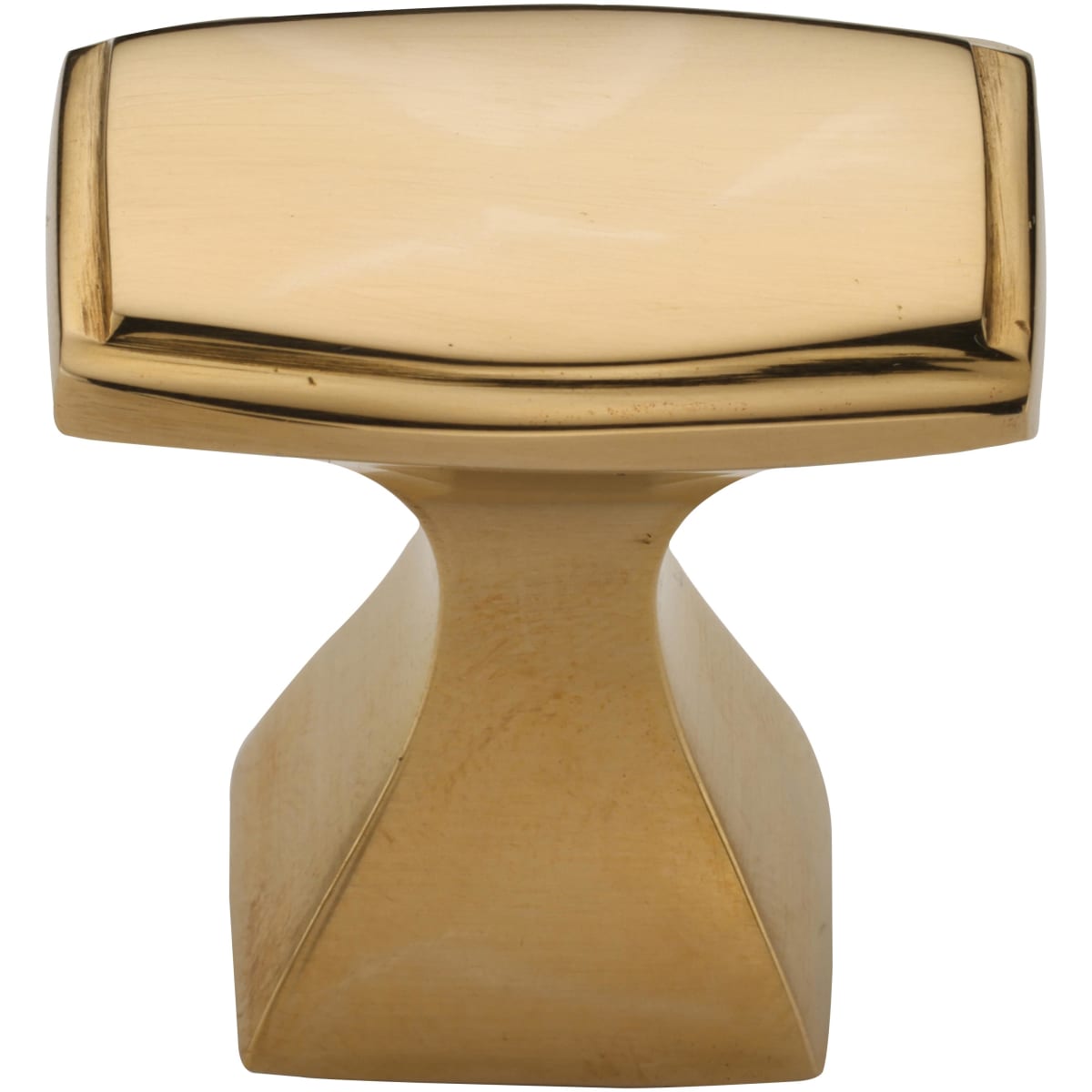 Solid Brass Deco 1-1/4 Inch Rectangular Cabinet Knob