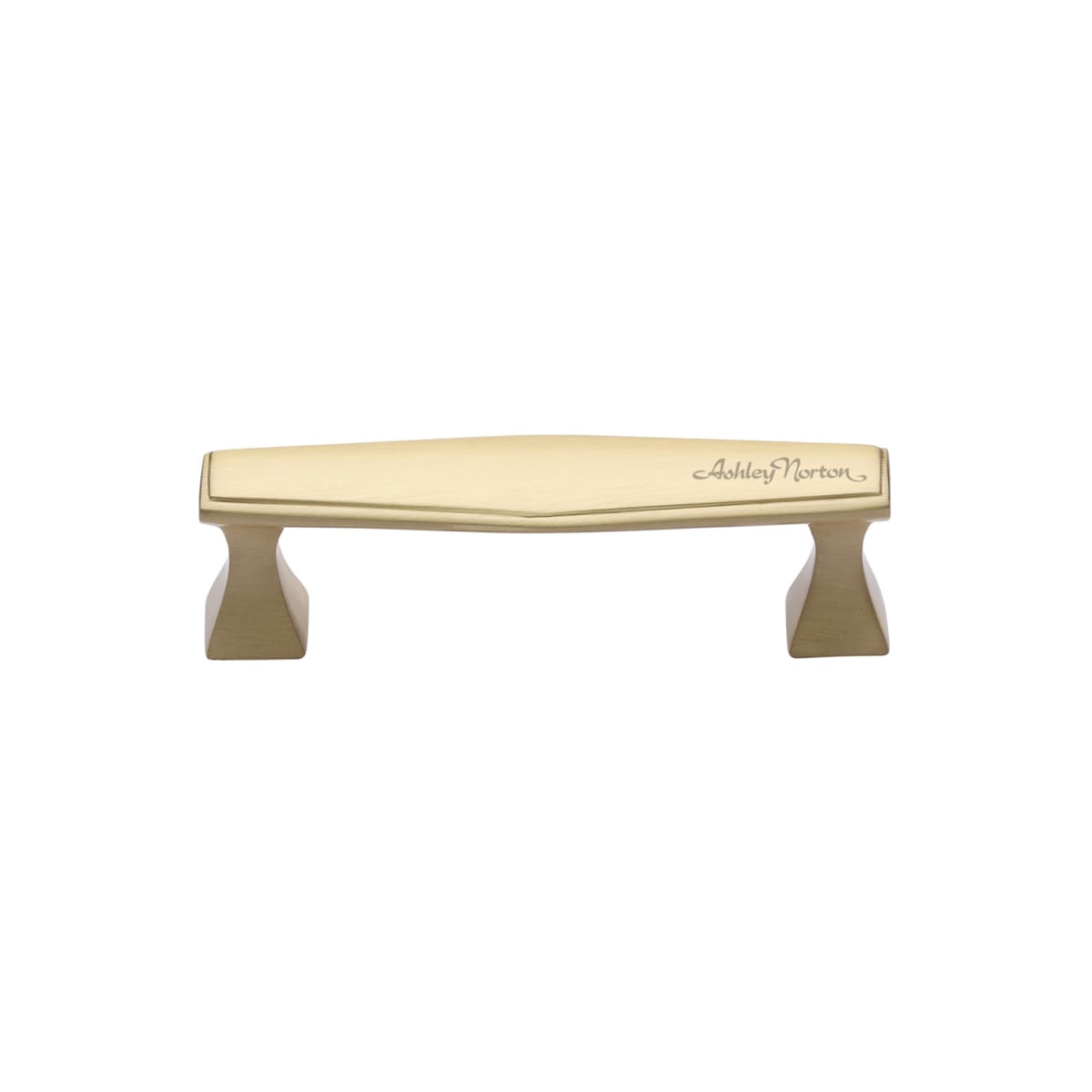 Solid Brass Deco 3-3/4 Inch Center to Center Handle Cabinet Pull