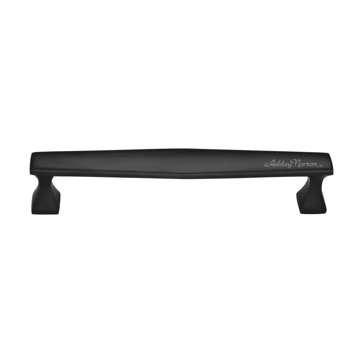 Ashley Norton - MT0334-203-BLK - Solid Brass Deco 8 Inch Center to Center Handle Cabinet Pull in Flat Black