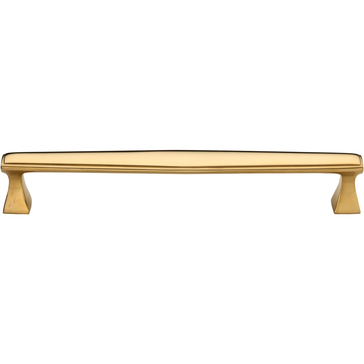 Ashley Norton - MT0334-203-ULB - Solid Brass Deco 8 Inch Center to Center Handle Cabinet Pull in Unlacquered Brass