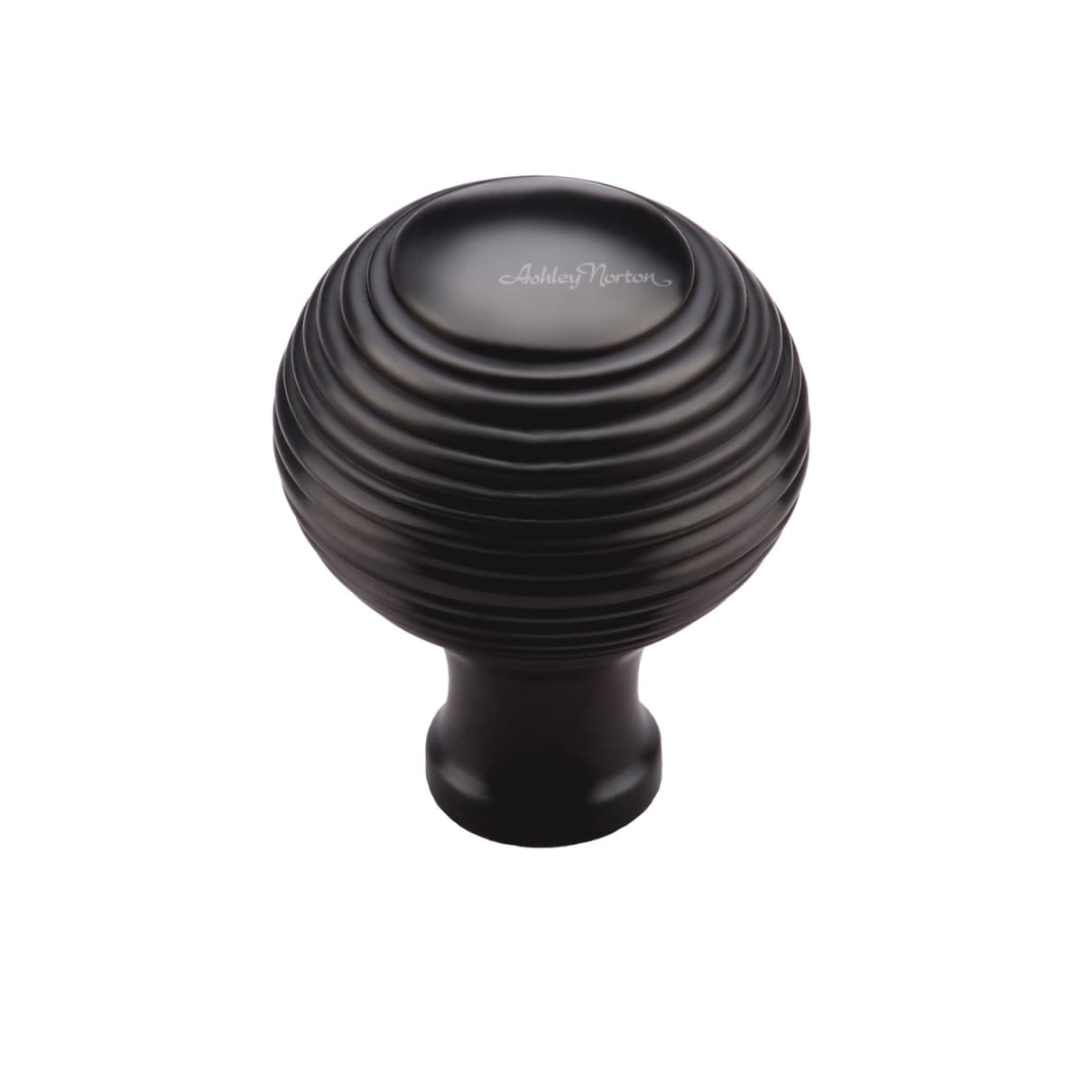 Solid Brass Reeded 1-1/4 Inch Round Cabinet Knob