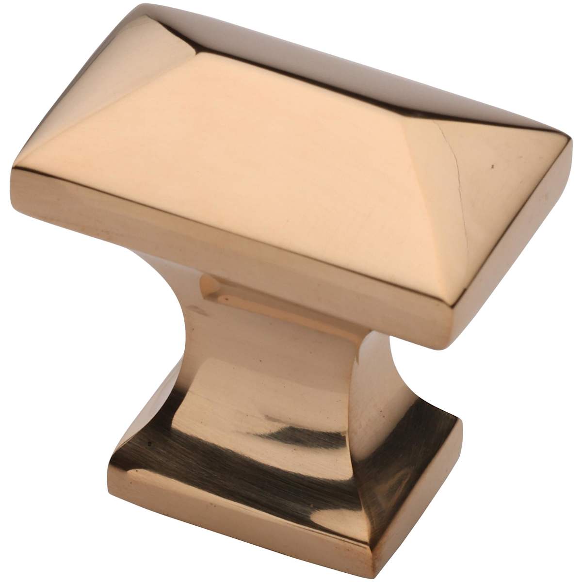 Ashley Norton - MT2232-035-MSB - Solid Brass Anvil 1-3/8 Inch Rectangular Cabinet Knob in Satin Brass