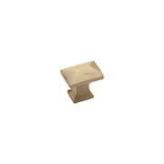 Ashley Norton - MT2232-035-MSB - Solid Brass Anvil 1-3/8 Inch Rectangular Cabinet Knob in Satin Brass