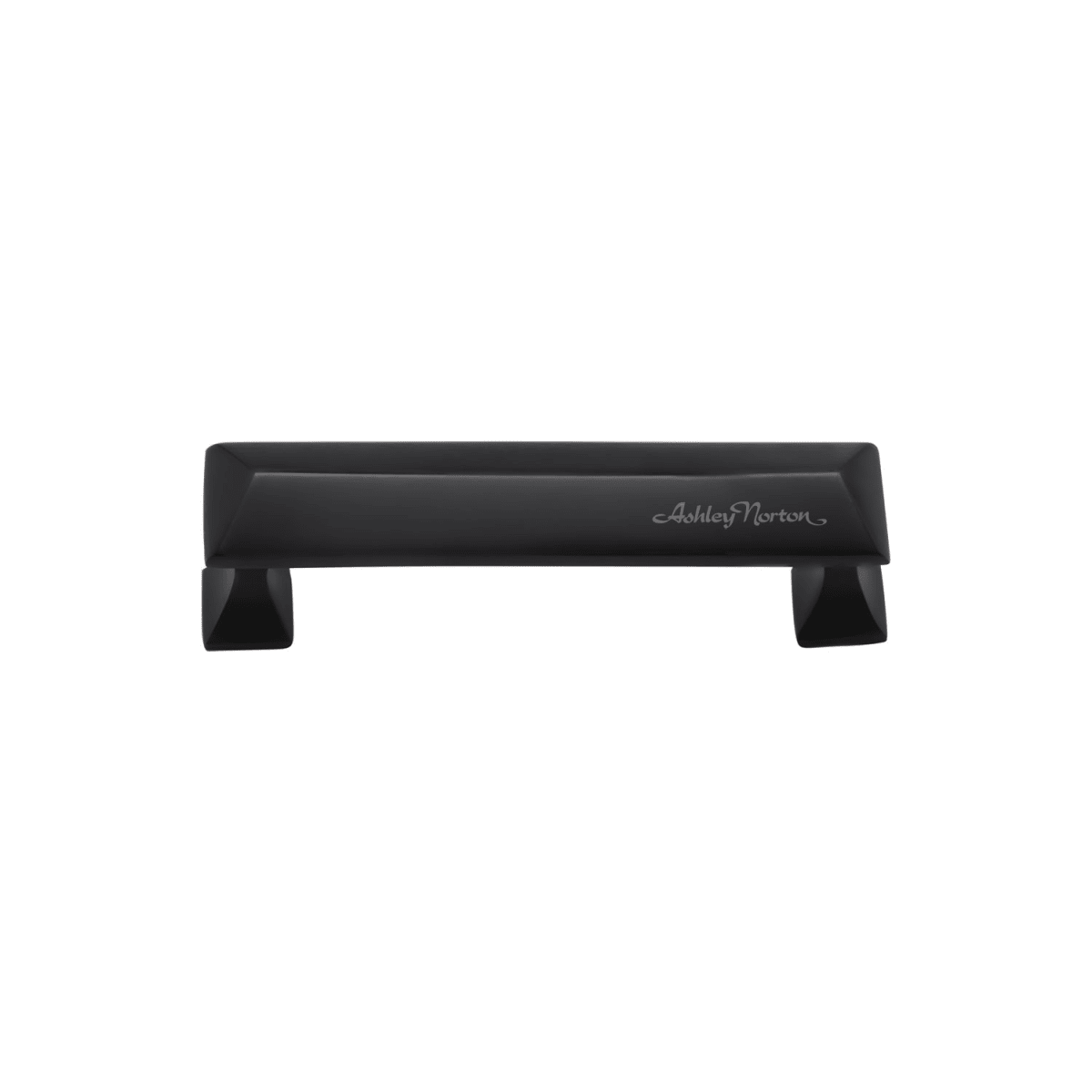 Ashley Norton - MT2232-203-BLK - Solid Brass Anvil 8 Inch Center to Center Bar Cabinet Pull in Flat Black