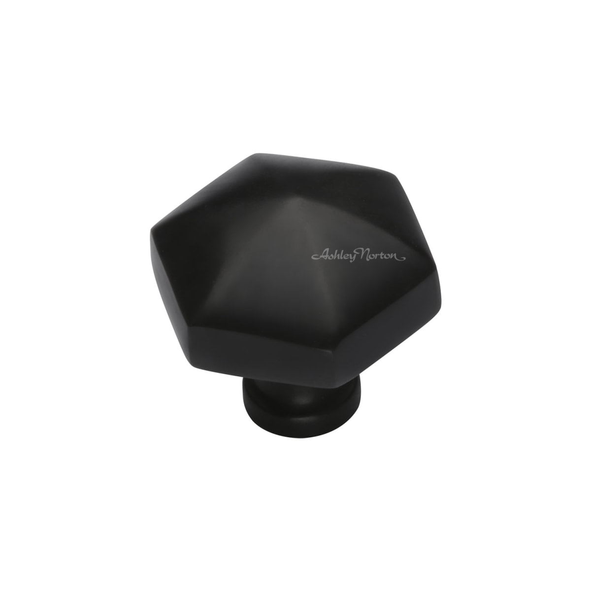 Solid Brass Hex 1-1/4 Inch Geometric Cabinet Knob