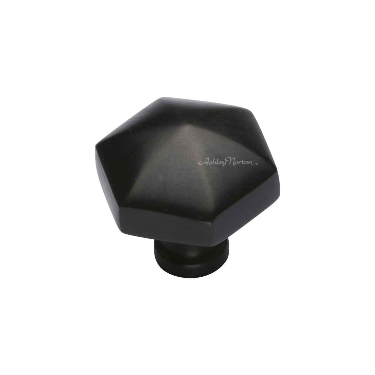 Solid Brass Hex 1-1/4 Inch Geometric Cabinet Knob