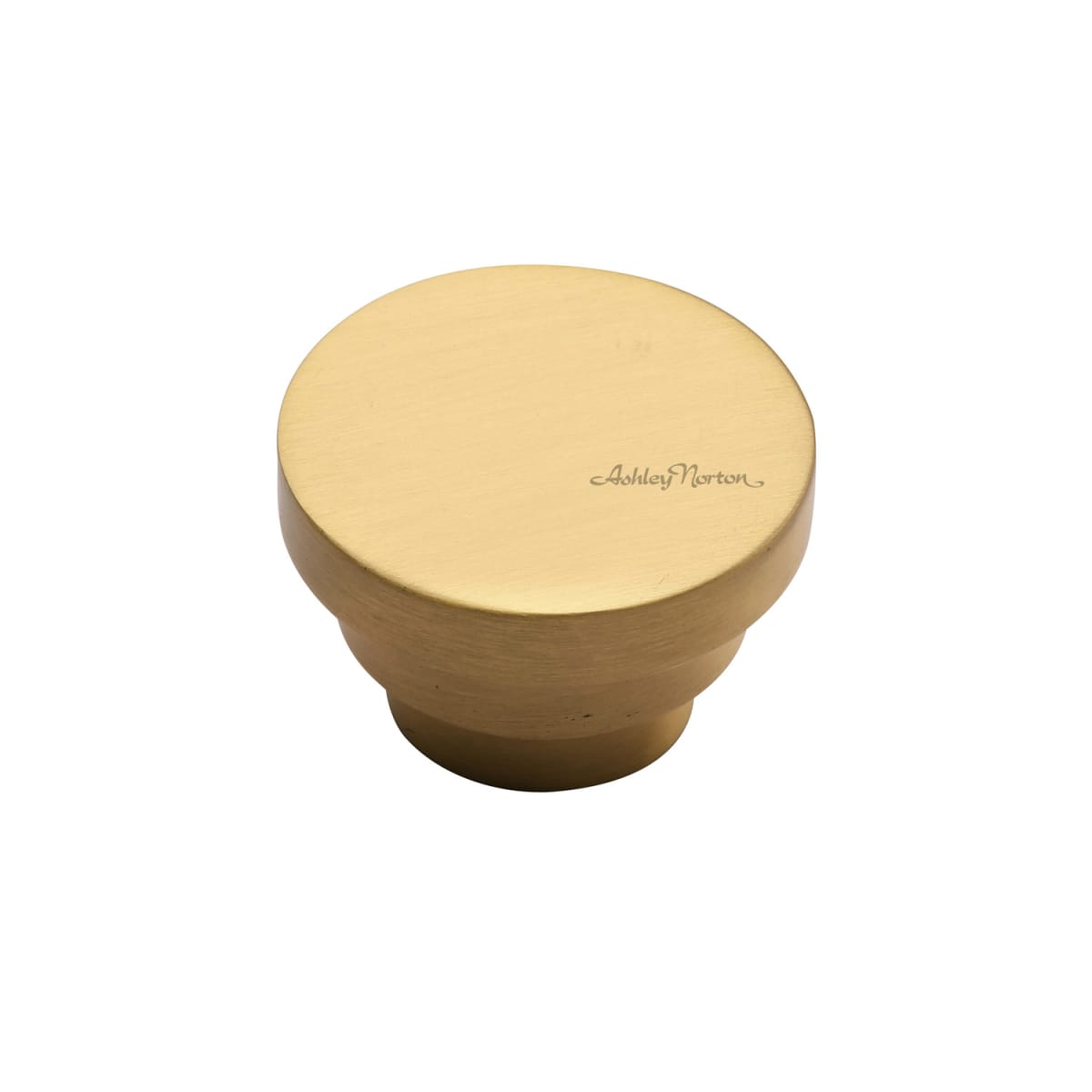 Solid Brass Round Step 1-1/2 Inch Mushroom Cabinet Knob