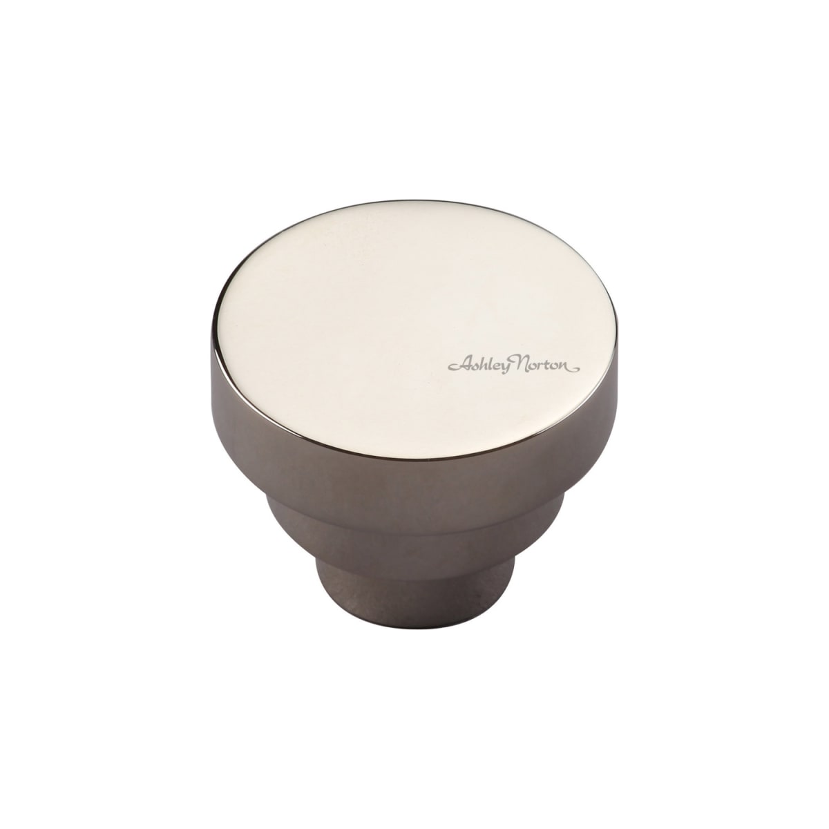 Solid Brass Round Step 1-1/2 Inch Mushroom Cabinet Knob