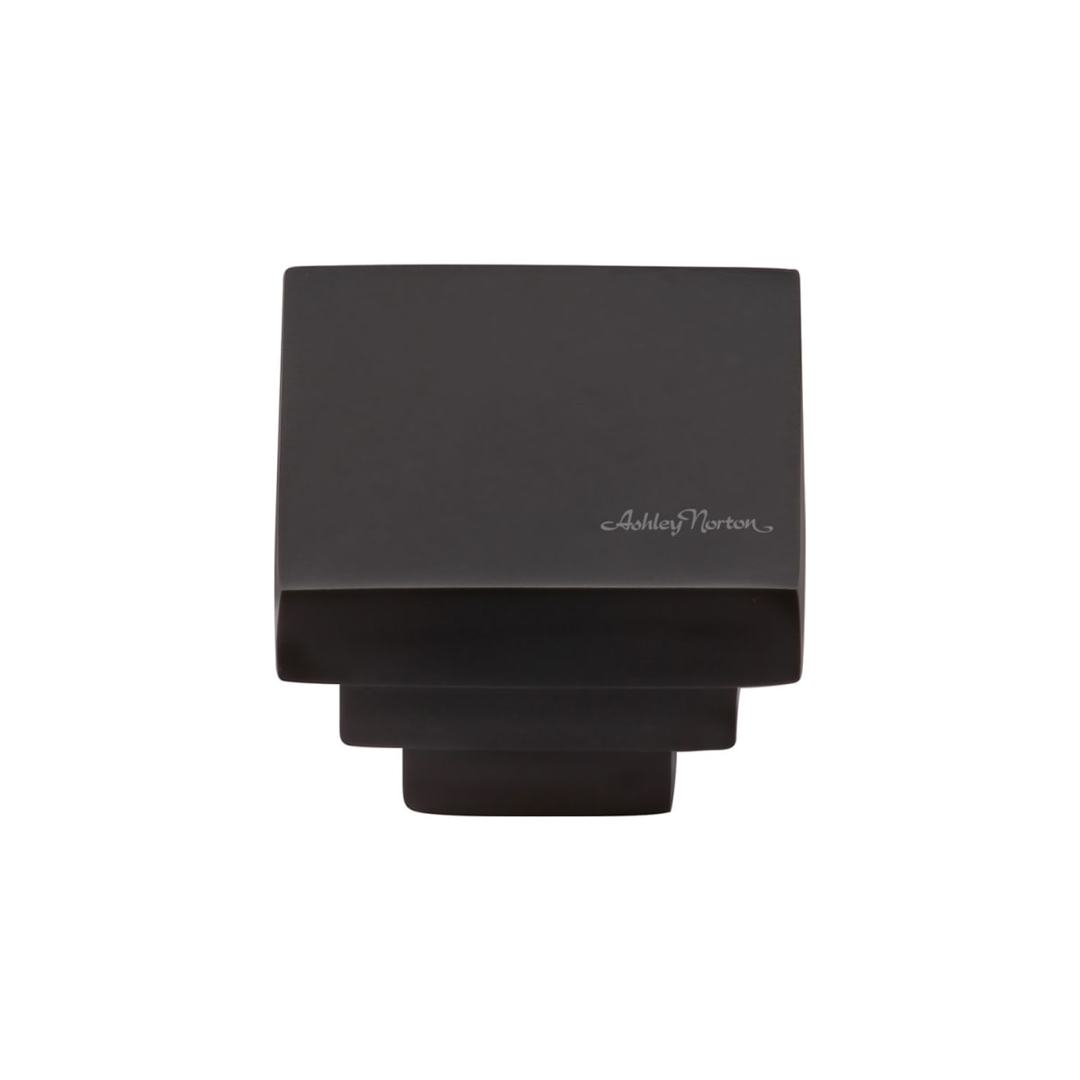 Solid Brass Square Step 1-1/4 Inch Square Cabinet Knob