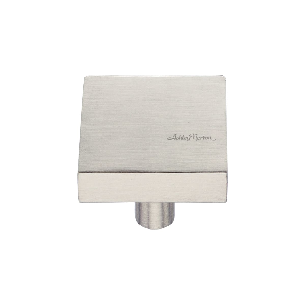 Solid Brass Modern 1-1/4 Inch Square Cabinet Knob