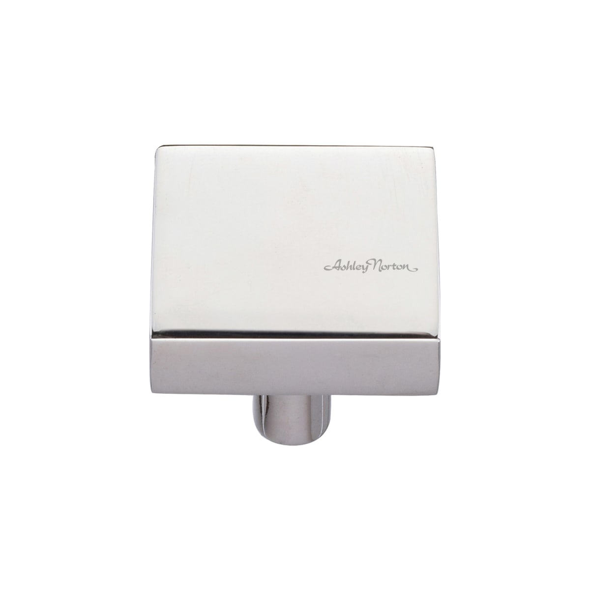 Solid Brass Modern 1-1/4 Inch Square Cabinet Knob