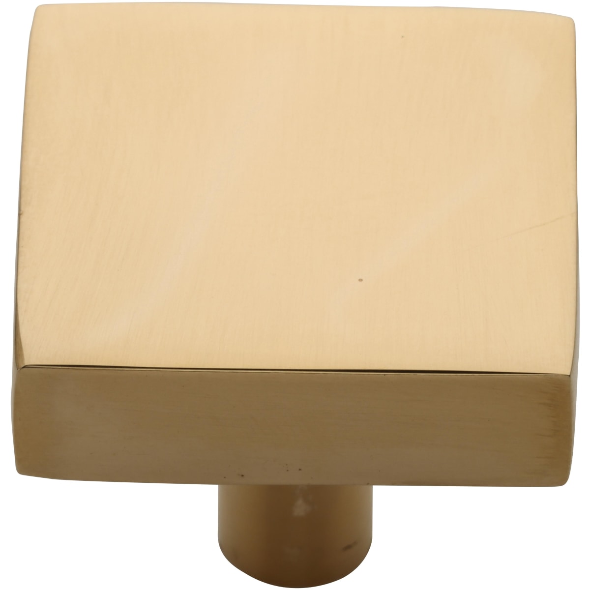 Solid Brass Modern 1-1/4 Inch Square Cabinet Knob