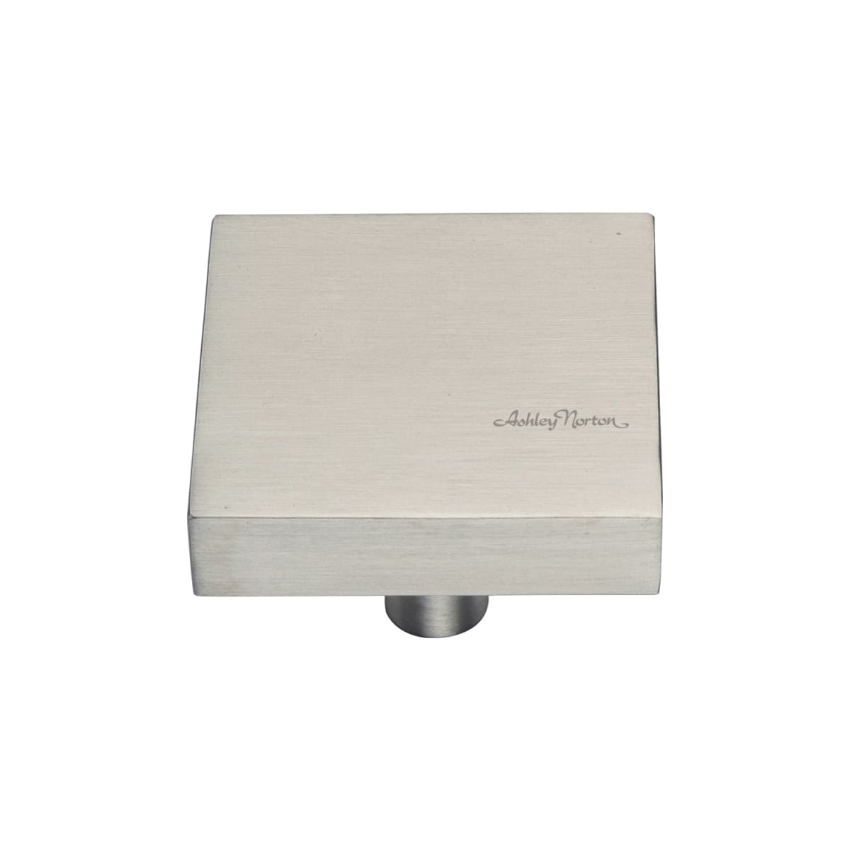Ashley Norton - MT3685-038-GSN - Solid Brass Modern 1-1/2 Inch Square Cabinet Knob in Satin Nickel