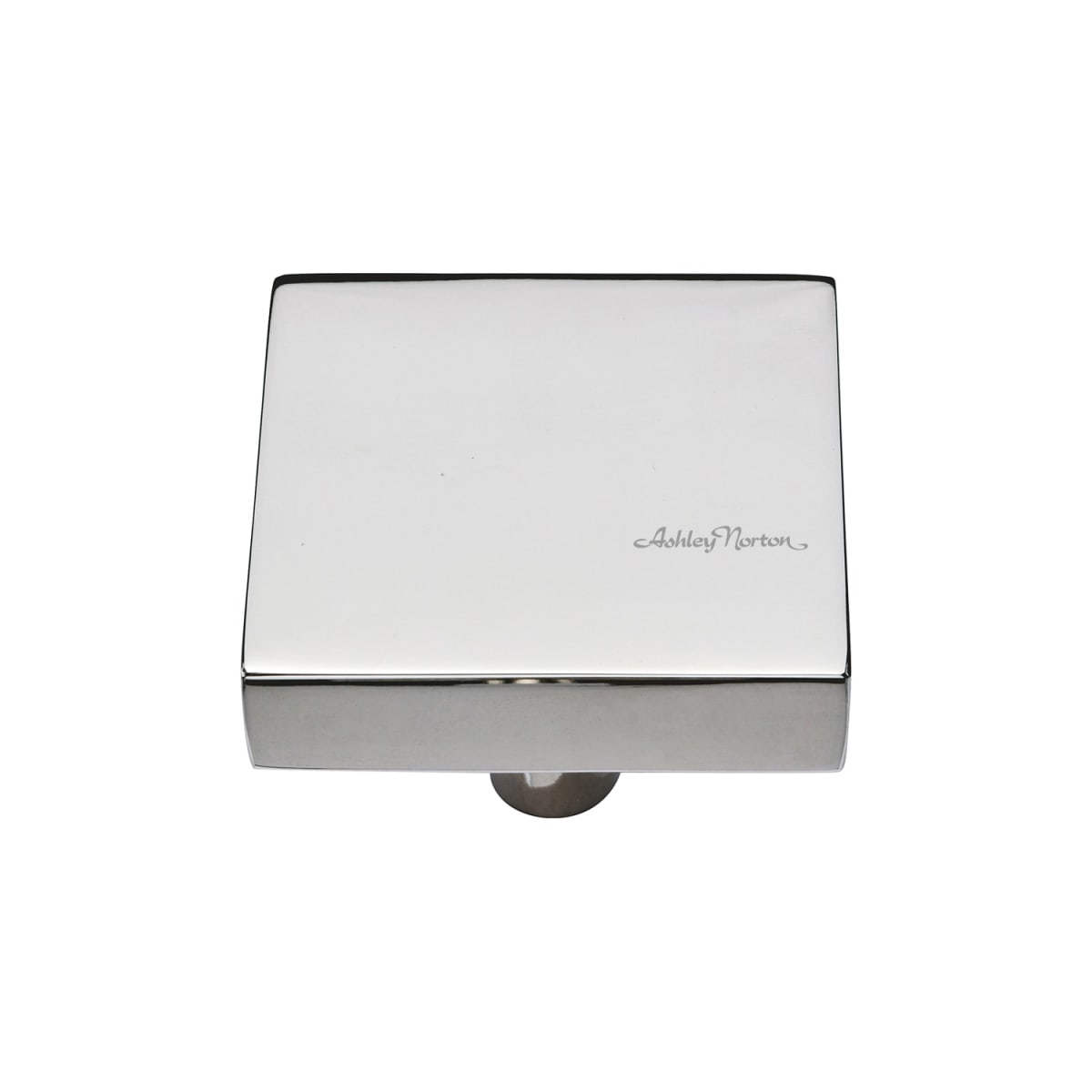 Solid Brass Modern 1-1/2 Inch Square Cabinet Knob