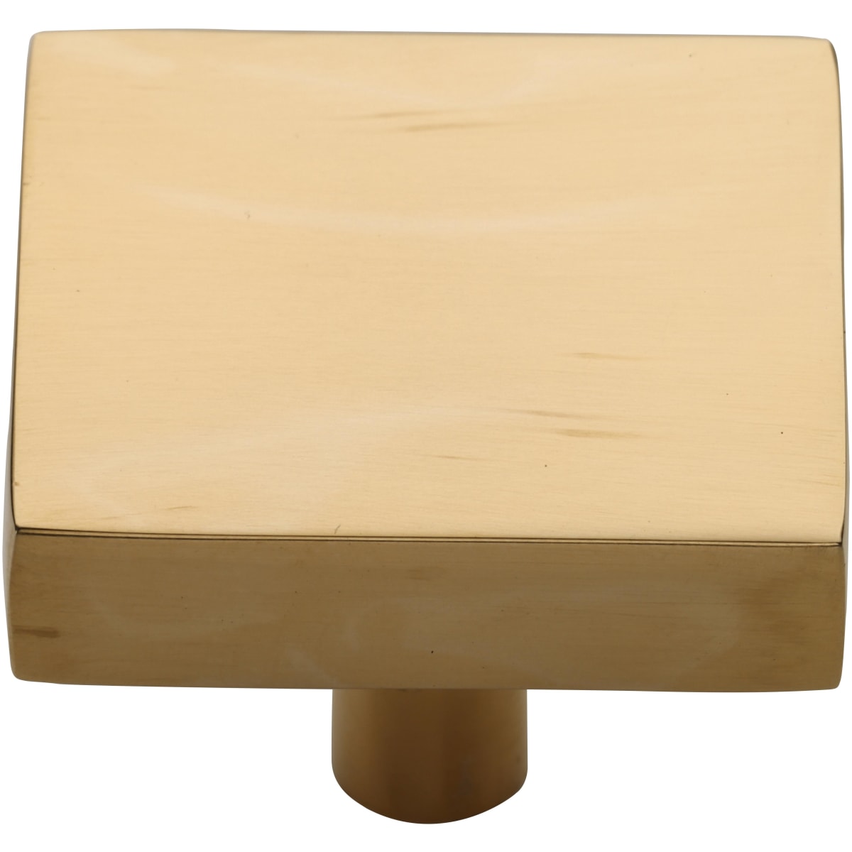 Solid Brass Modern 1-1/2 Inch Square Cabinet Knob