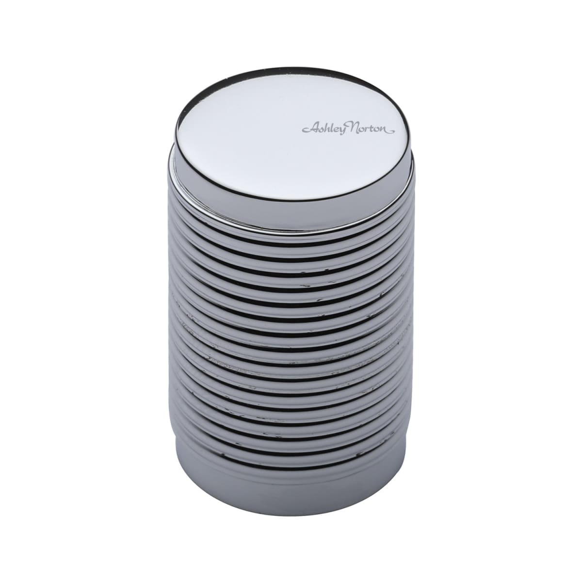 Solid Brass Reeded Stick 13/16 Inch Cylindrical Cabinet Knob