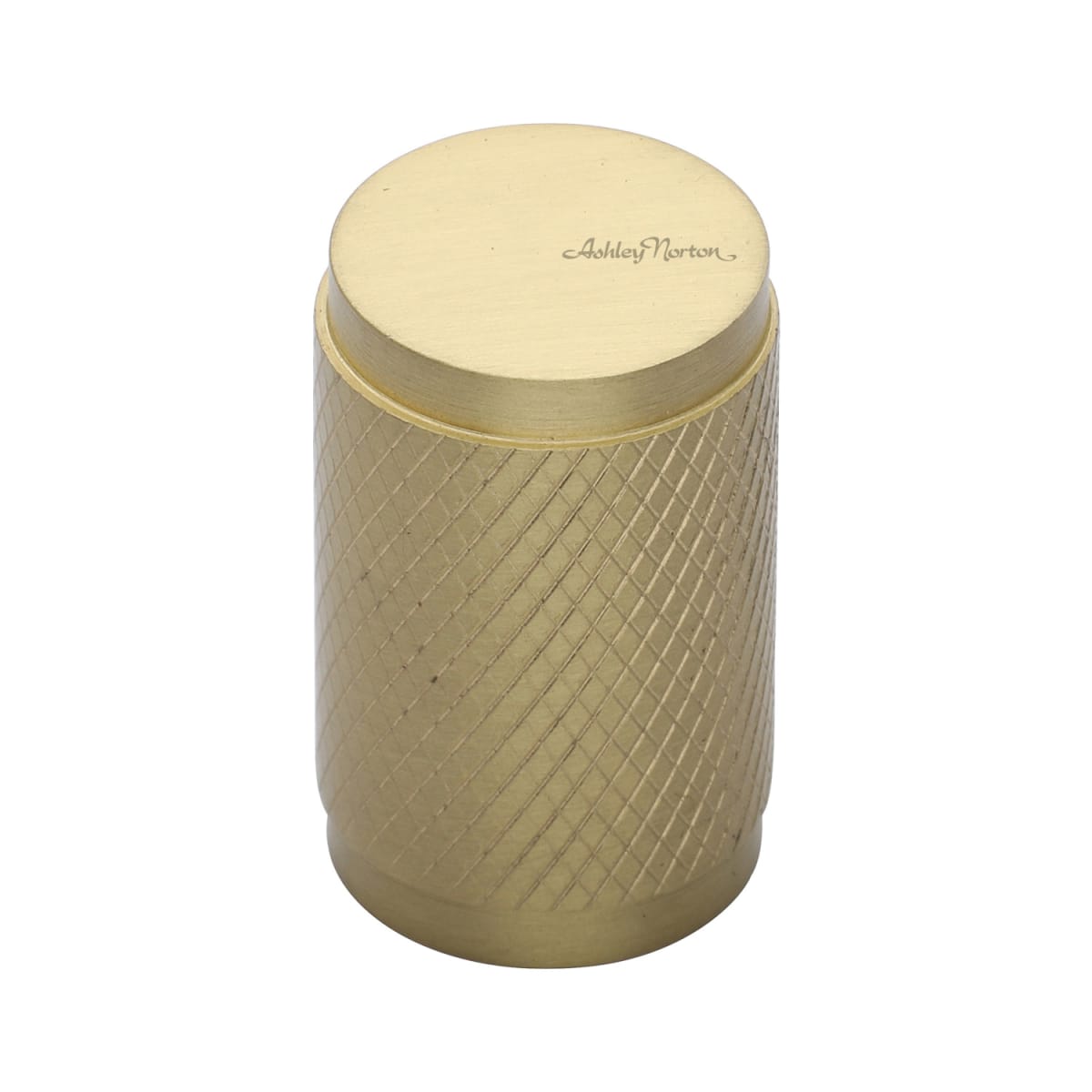 Solid Brass Stick Knurled 13/16 Inch Cylindrical Cabinet Knob