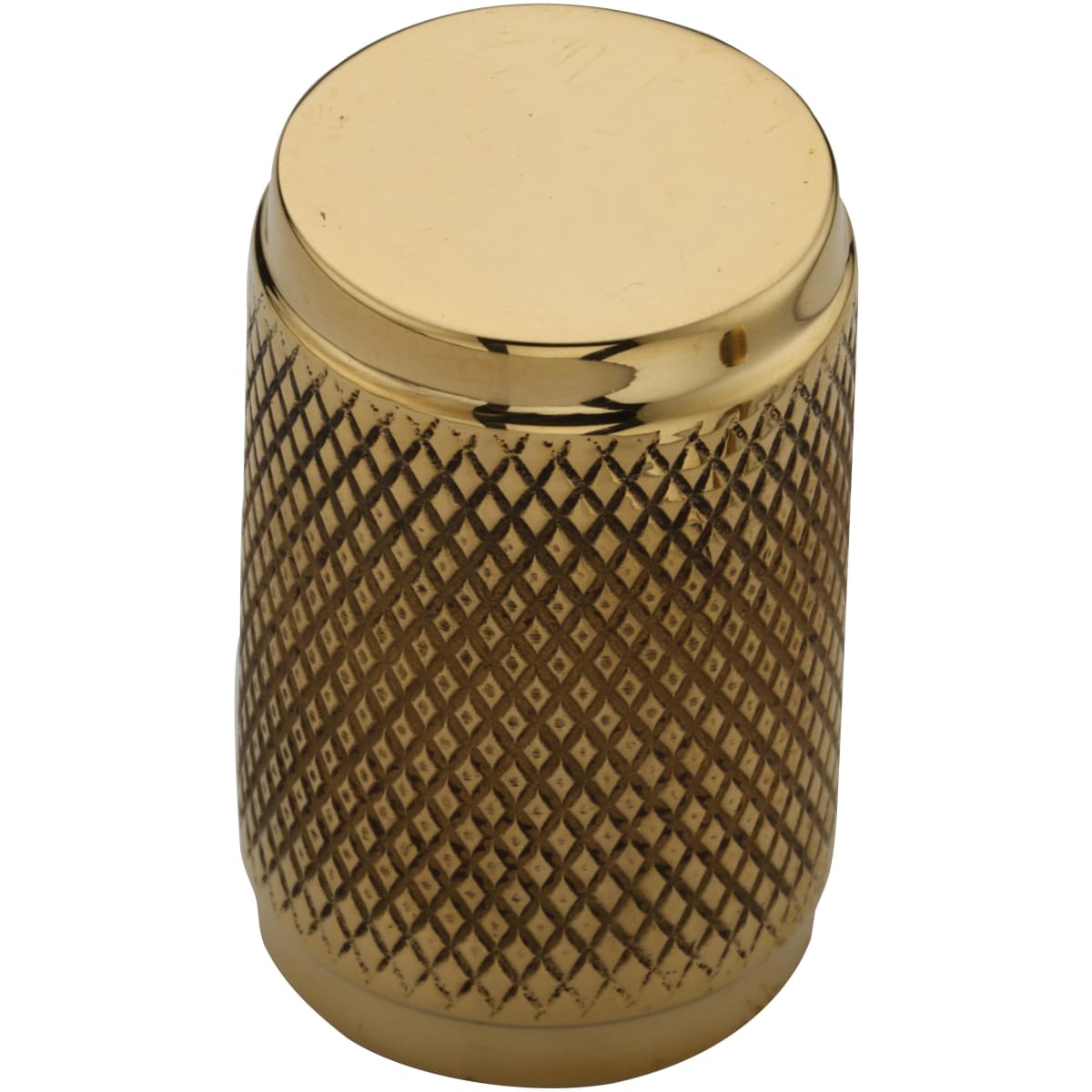 Ashley Norton - MT3850-020-ULB - Solid Brass Stick Knurled 13/16 Inch Cylindrical Cabinet Knob in Unlacquered Brass