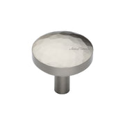 Ashley Norton - MT3877-032-GSN - Solid Brass Hammered Tayo 1-1/4 Inch Mushroom Cabinet Knob in Satin Nickel