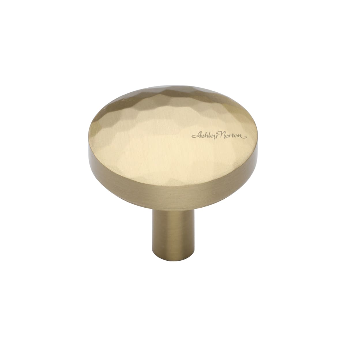 Solid Brass Hammered Tayo 1-1/4 Inch Mushroom Cabinet Knob