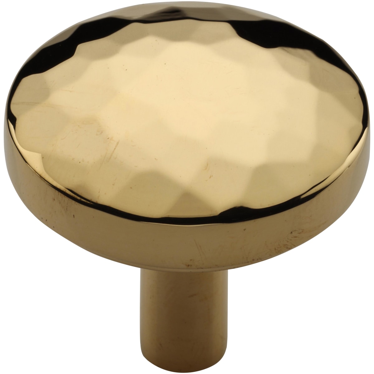 Solid Brass Hammered Tayo 1-1/4 Inch Mushroom Cabinet Knob