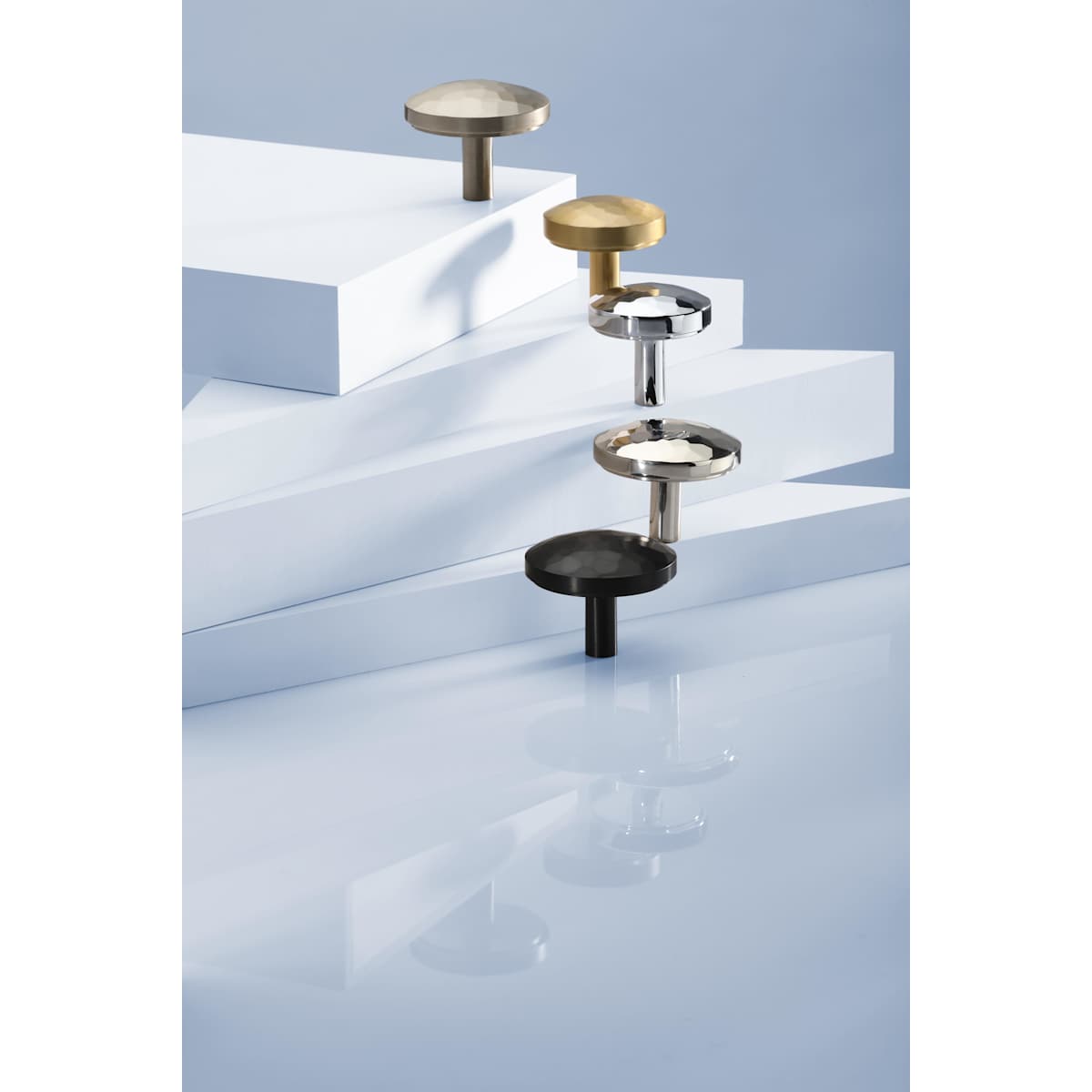 Ashley Norton - MT3877-038-DOR - Solid Brass Hammered Tayo 1-1/2 Inch Mushroom Cabinet Knob in Dark Oil Rubbed