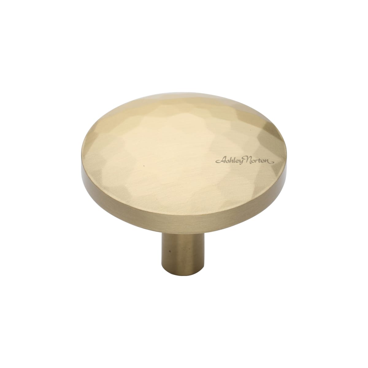 Solid Brass Hammered Tayo 1-1/2 Inch Mushroom Cabinet Knob
