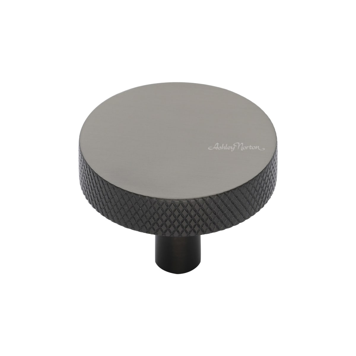 Solid Brass Disc Knurled 1-1/4 Inch Mushroom Cabinet Knob