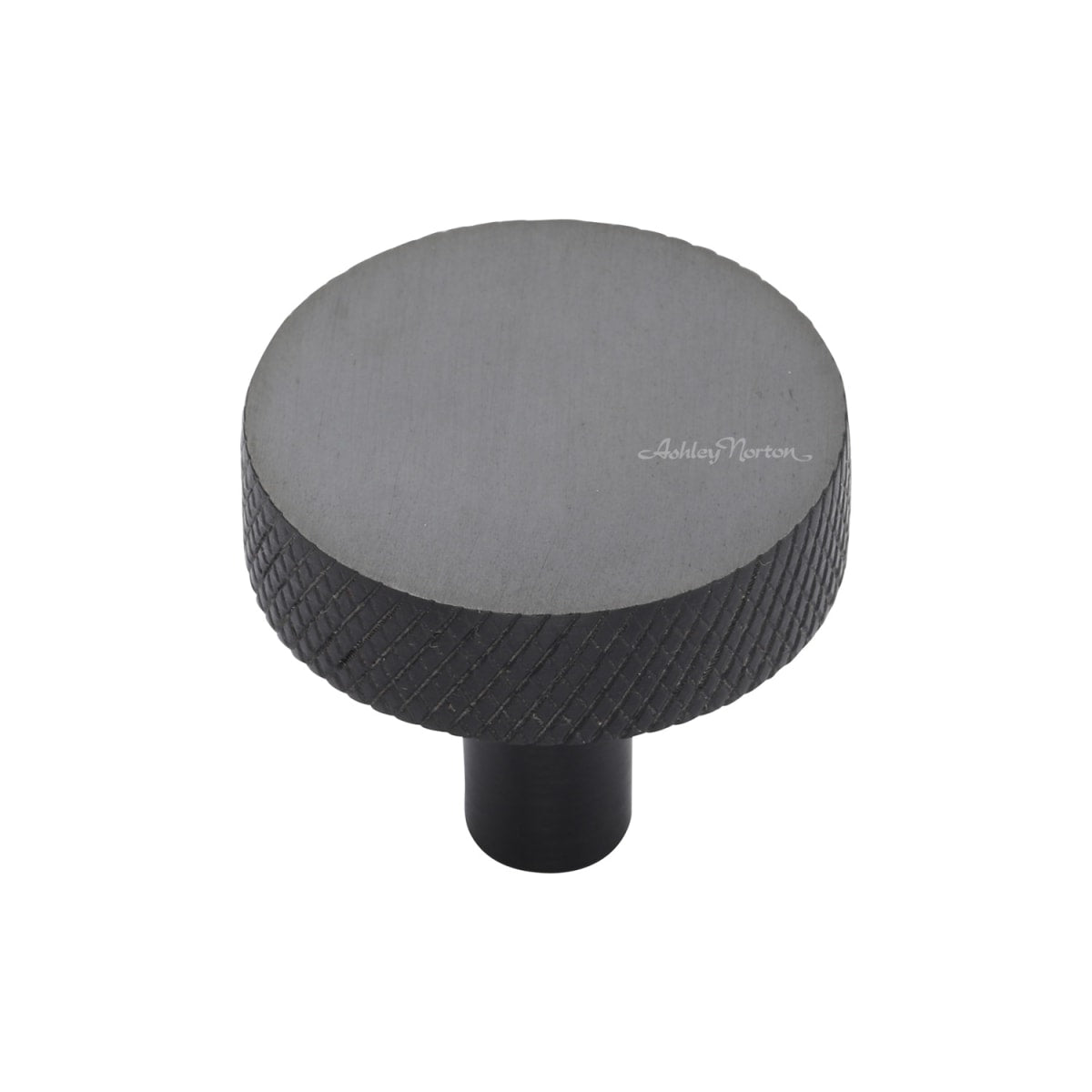 Solid Brass Disc Knurled 1-1/2 Inch Mushroom Cabinet Knob
